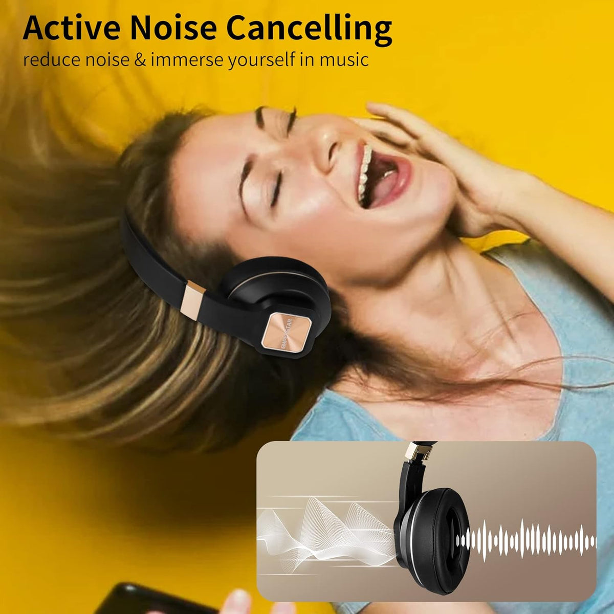 Noise Cancelling Over The Ear Wireless Bluetooth Headphones X624