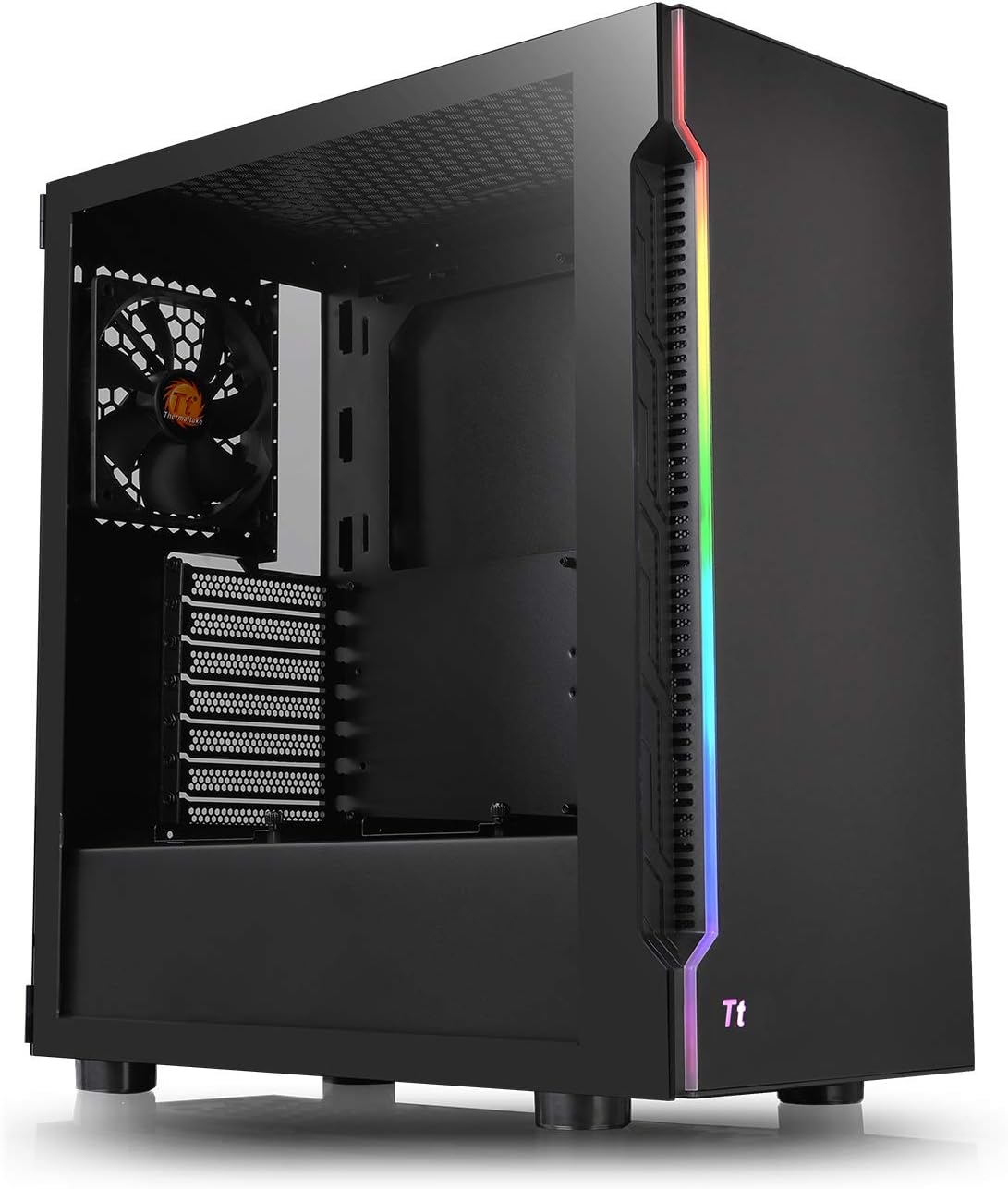 Black Tempered Glass Micro ATX Gaming Computer Case U4902