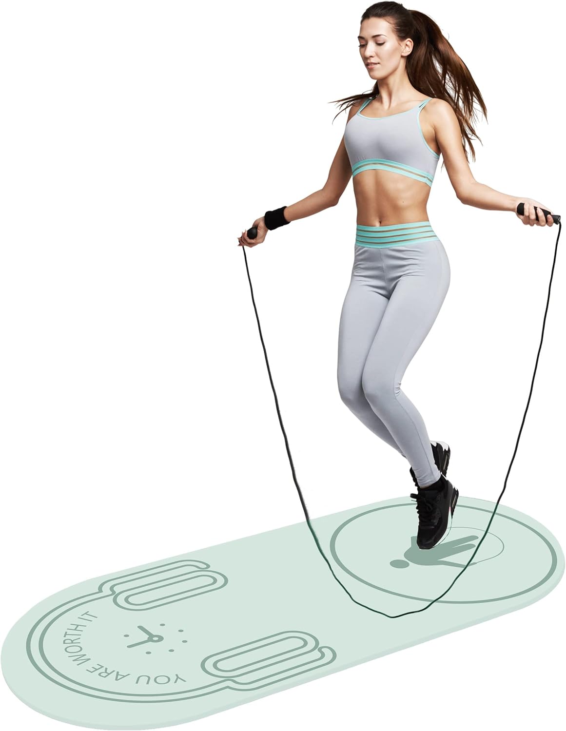 8mm Non-Slip Exercise Mat with Carrying Bag W361748