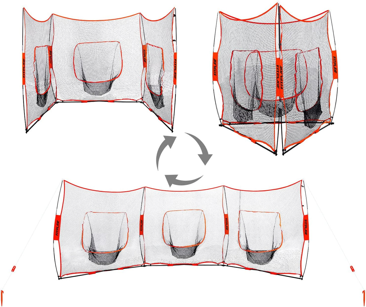 3 in 1 Baseball Softball Practice Net 7' x 7' B5301