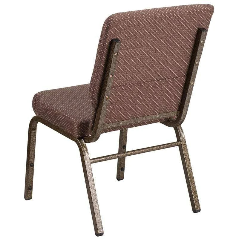 Caramel Fabric Stacking Church Chair U78664