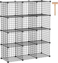 White 12-Cube Wire Cube Storage Organizer D1149