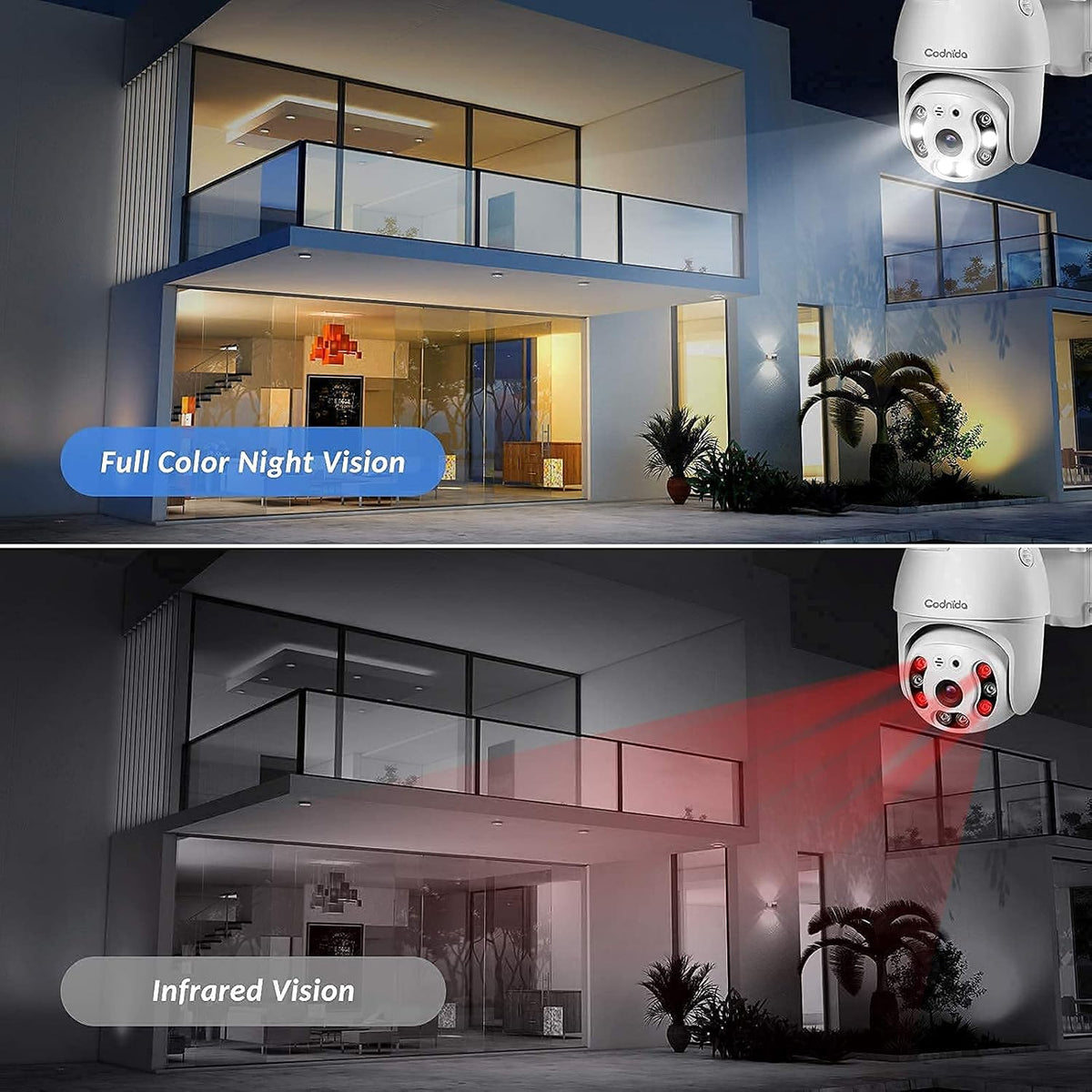 Outdoor Pan Tilt Wireless WiFi Security Camera 1080P PTZ Dome B4623