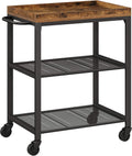 Bar Cart with Casters and Mesh Shelves Q314