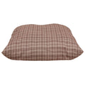 Plaid Rectangle Pet Bed - Tan Large L8916