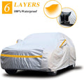 SUV Car Cover Waterproof All Weather 6 Layers with Zipper Cotton Z661