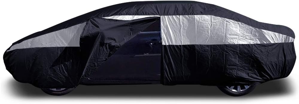 Jet Black Poly 210T Car Cover for Sedans A3432
