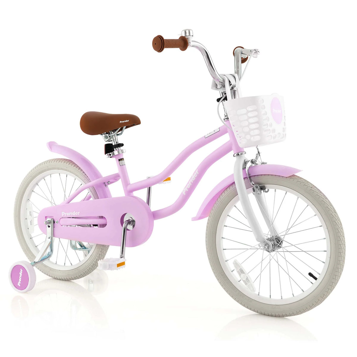 18'' Kids Bike with Training Wheel Kickstand Pink P146