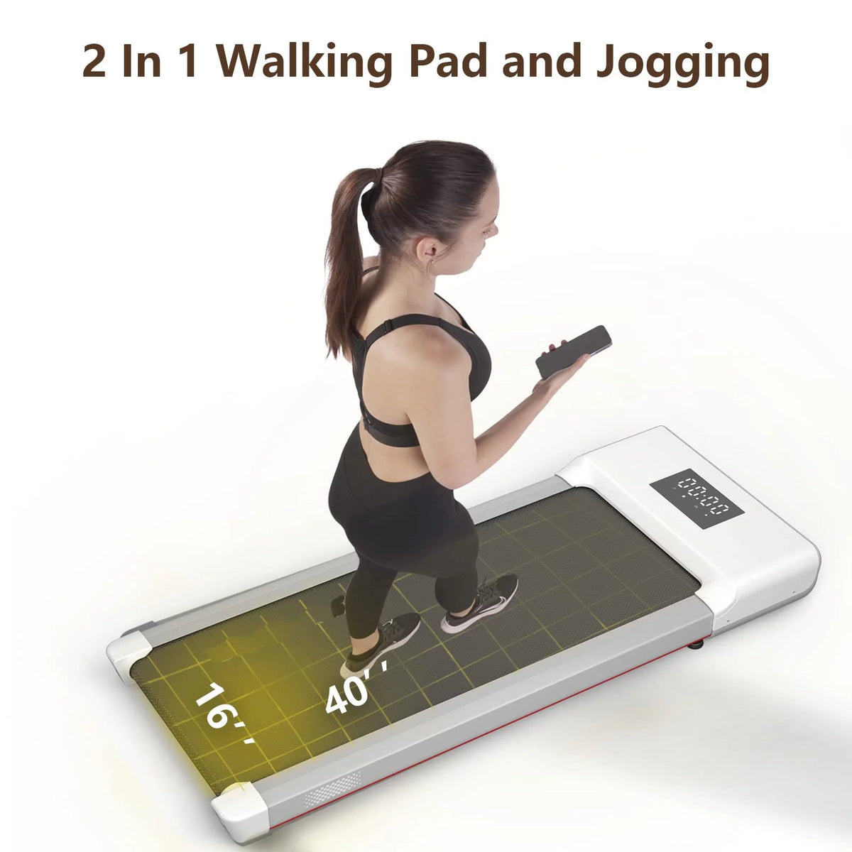 300lb 2.5HP Under Desk Treadmill with LED Display K839