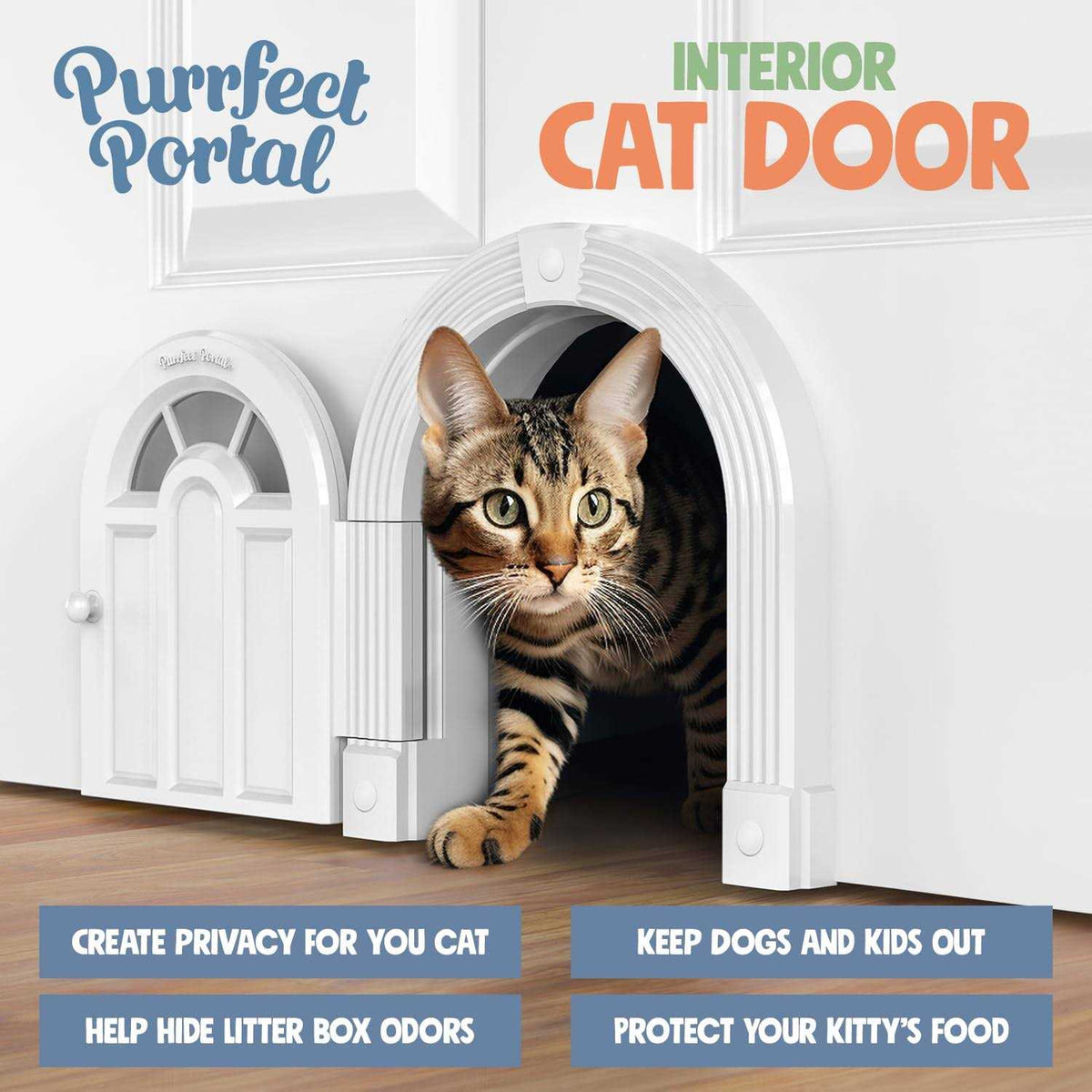 Interior Cat Door for Cats Up to 20 lbs F697001