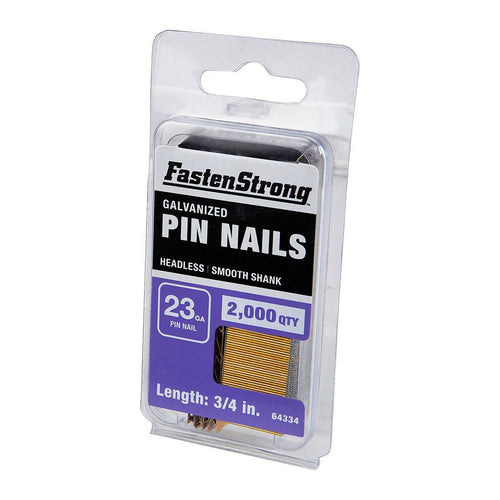 3/4 in. 23 GA Galvanized Pin Nails, 2000 Piece I77924