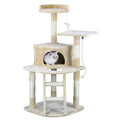Beige Cat Tree Condo with Sisal Covered Posts Q593