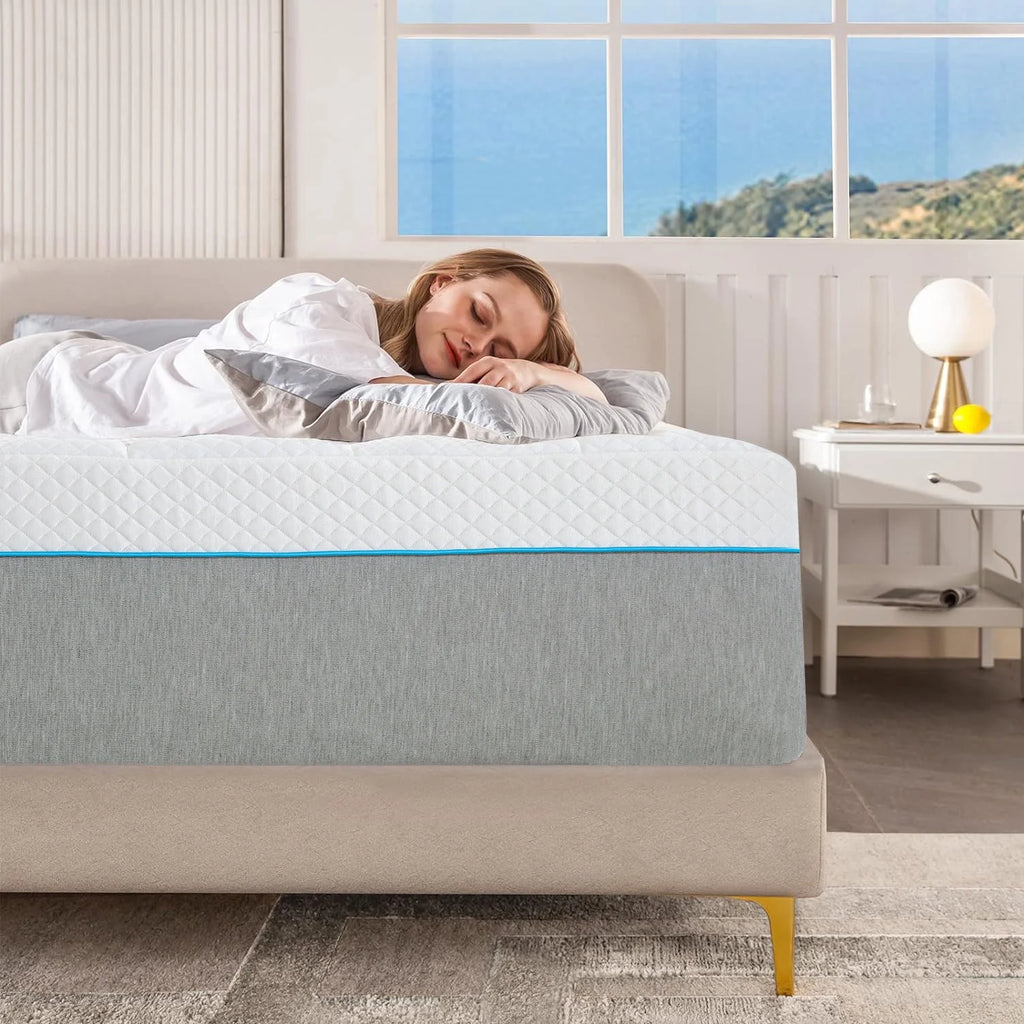 14 inch Medium Firm Gel Memory Foam Queen Mattress A71648