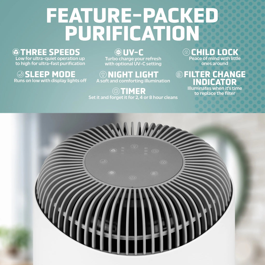 Air Purifier with HEPA Filter, UV-C, 1095 Sq. ft. V123