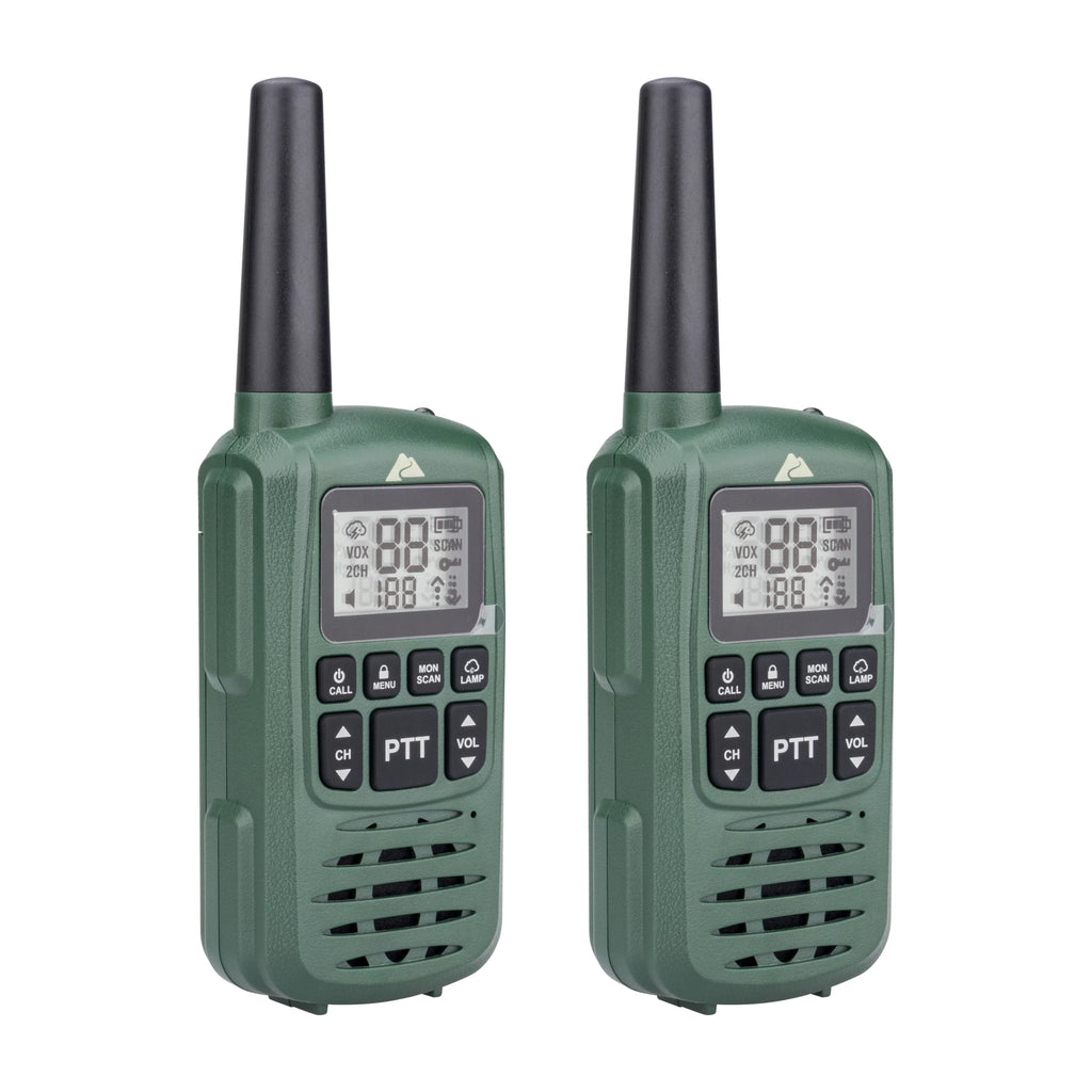 Green 22 Channel 2 Pack Walkie Talkie Q83933