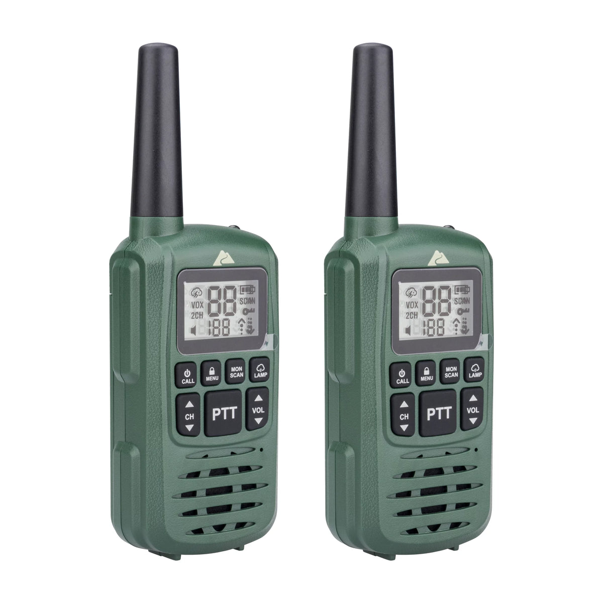 Green 22 Channel 2 Pack Walkie Talkie Q83933