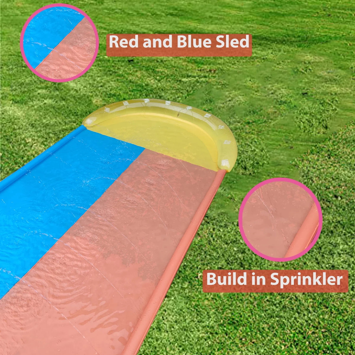 Inflatable Water Slide with 2 Bodyboards C7809