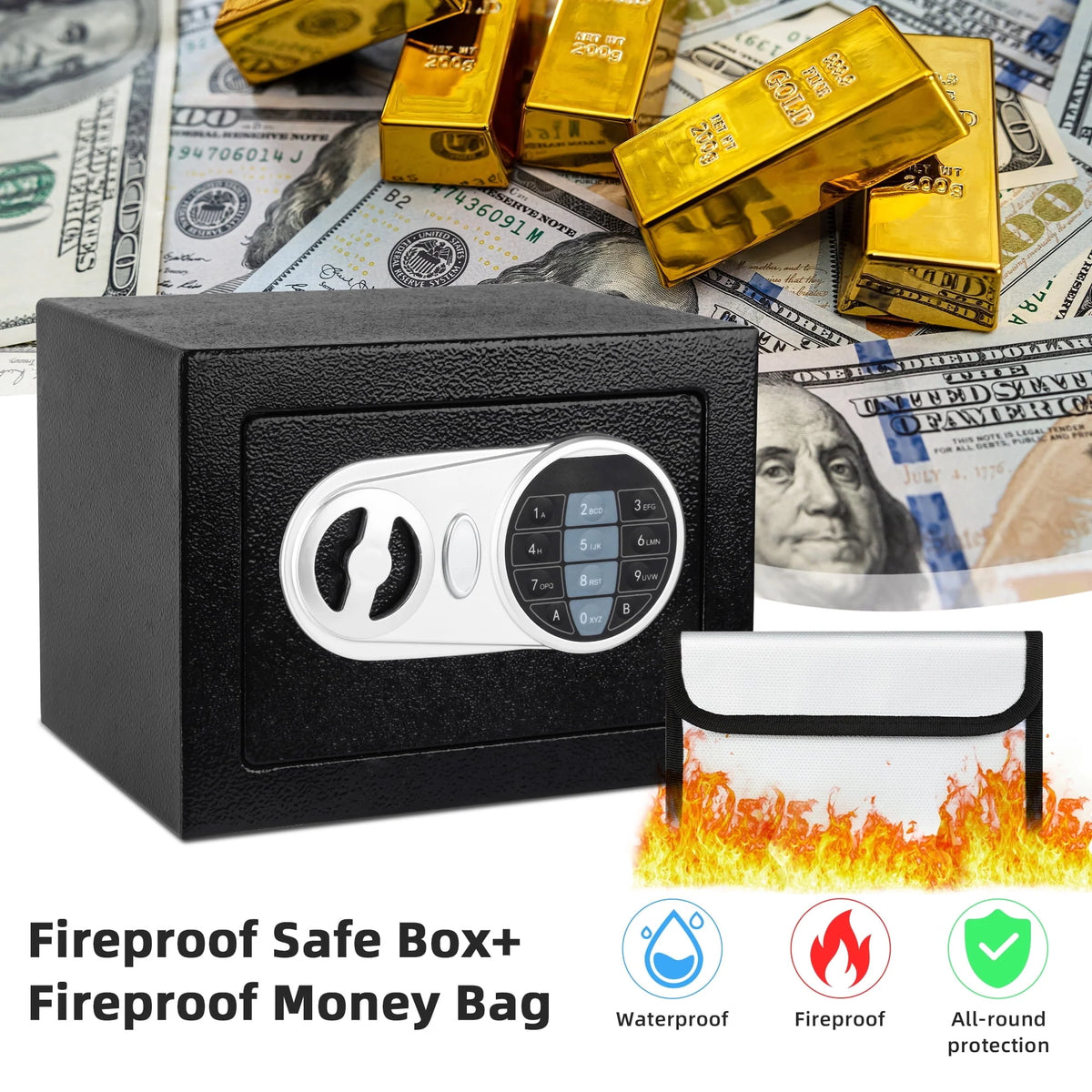 0.2 Cubic Feet Electronic Digital Steel Safe Box R83238
