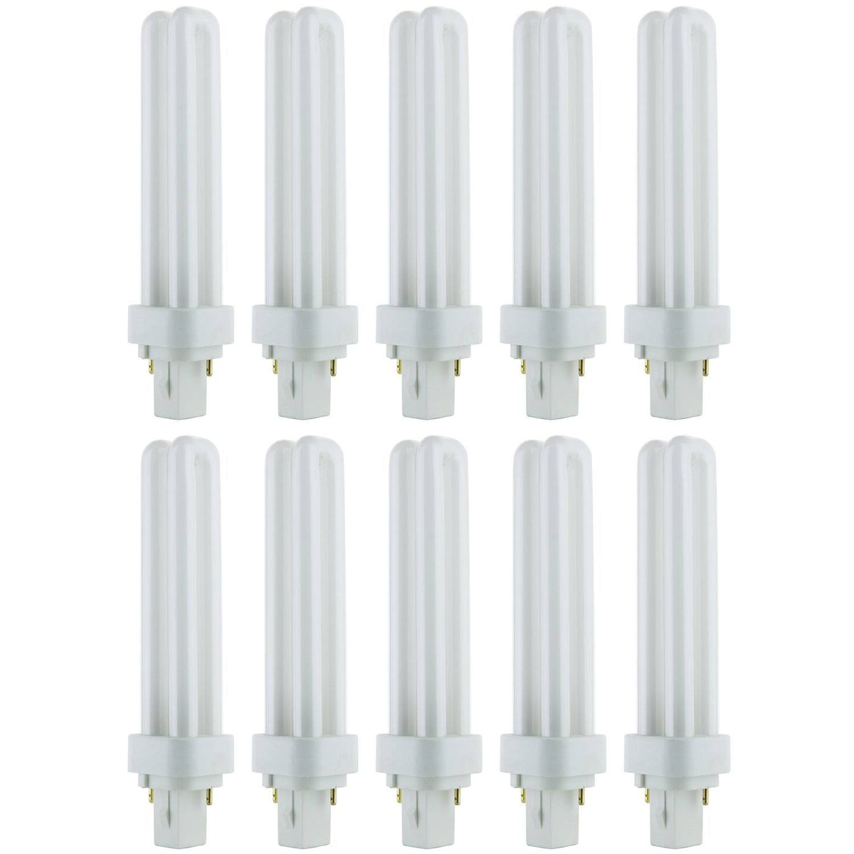 10 Pack 18 Watt Warm White 2-Pin Twin Tube D789180