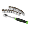 3/8 in. Drive SAE and Metric Socket Set, 21-Piece P44124