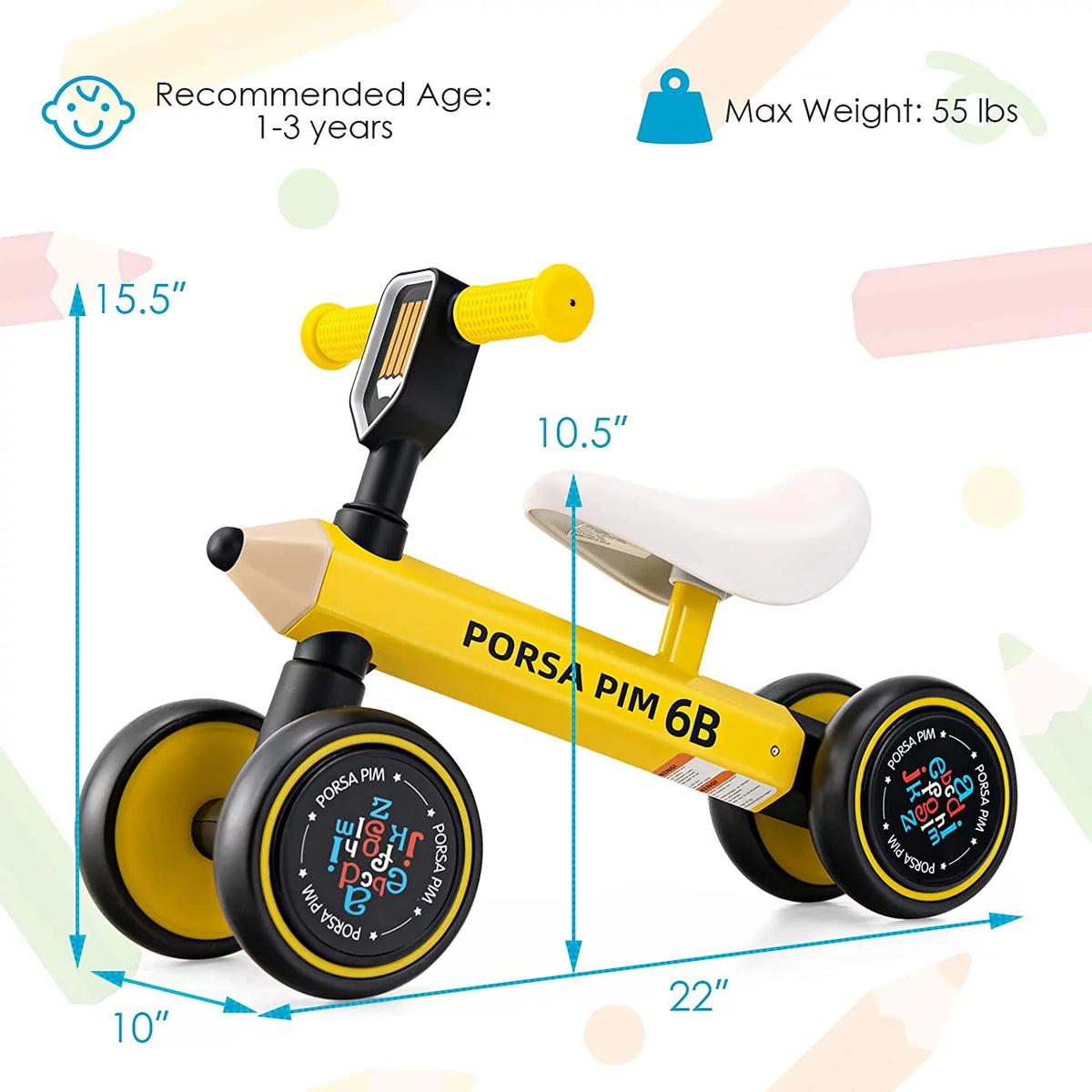 Baby Balance Bike Riding Toy for 12-36 Months W278