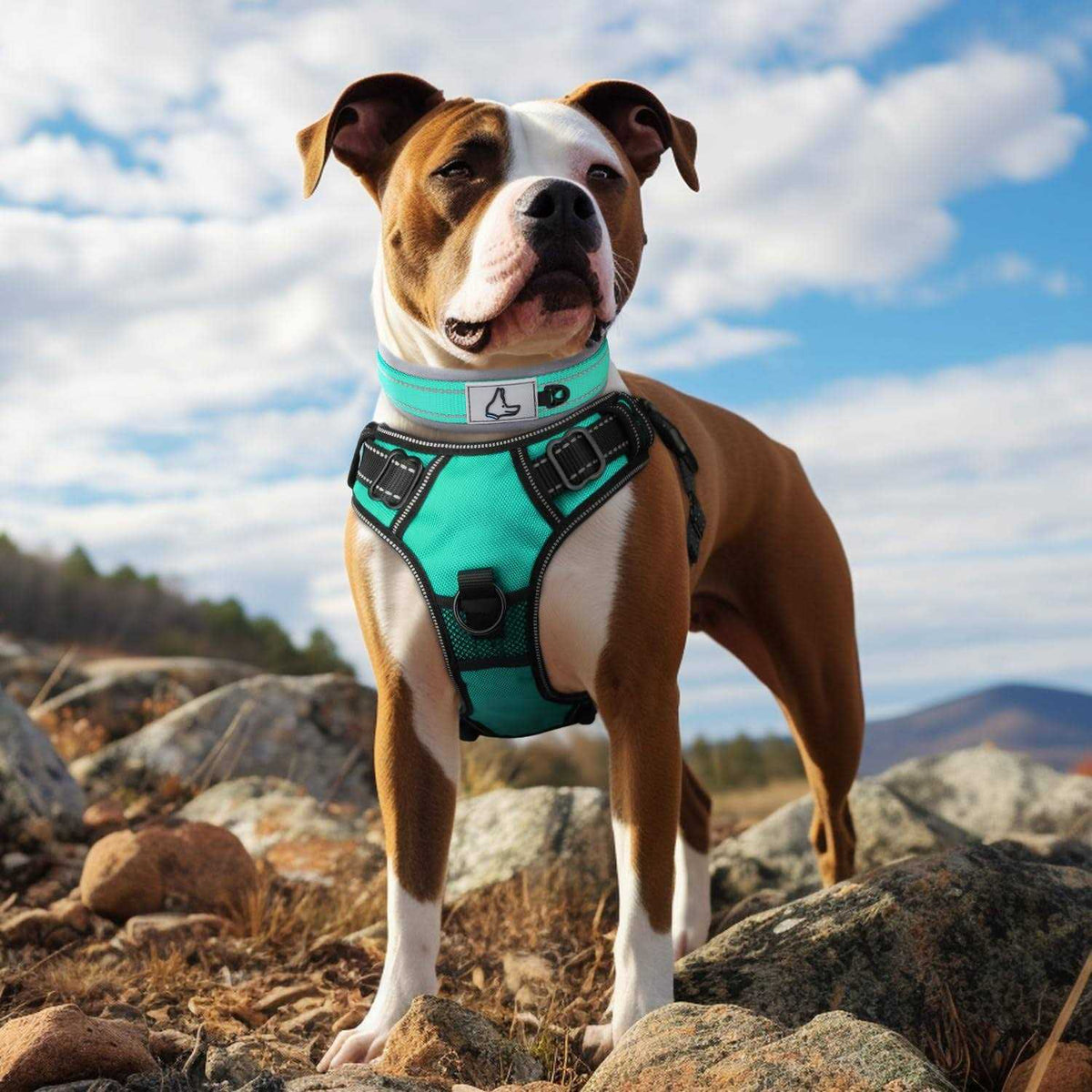 Reflective Neoprene Padded Nylon Dog Collar Z276459