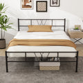 Full Size Metal Platform Bed Frame with Headboard and Footboard Q903