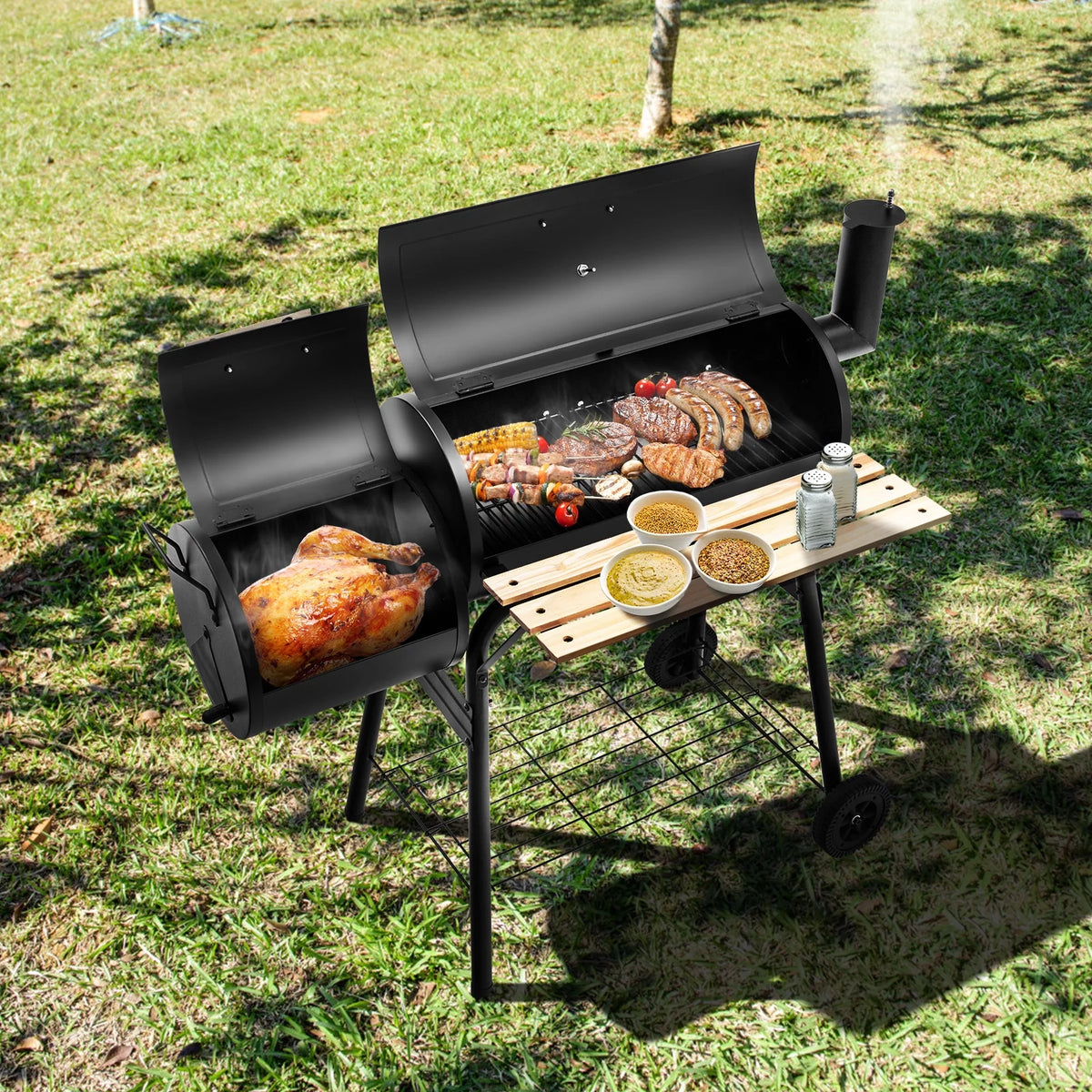 Charcoal BBQ Grill Smoker G62013