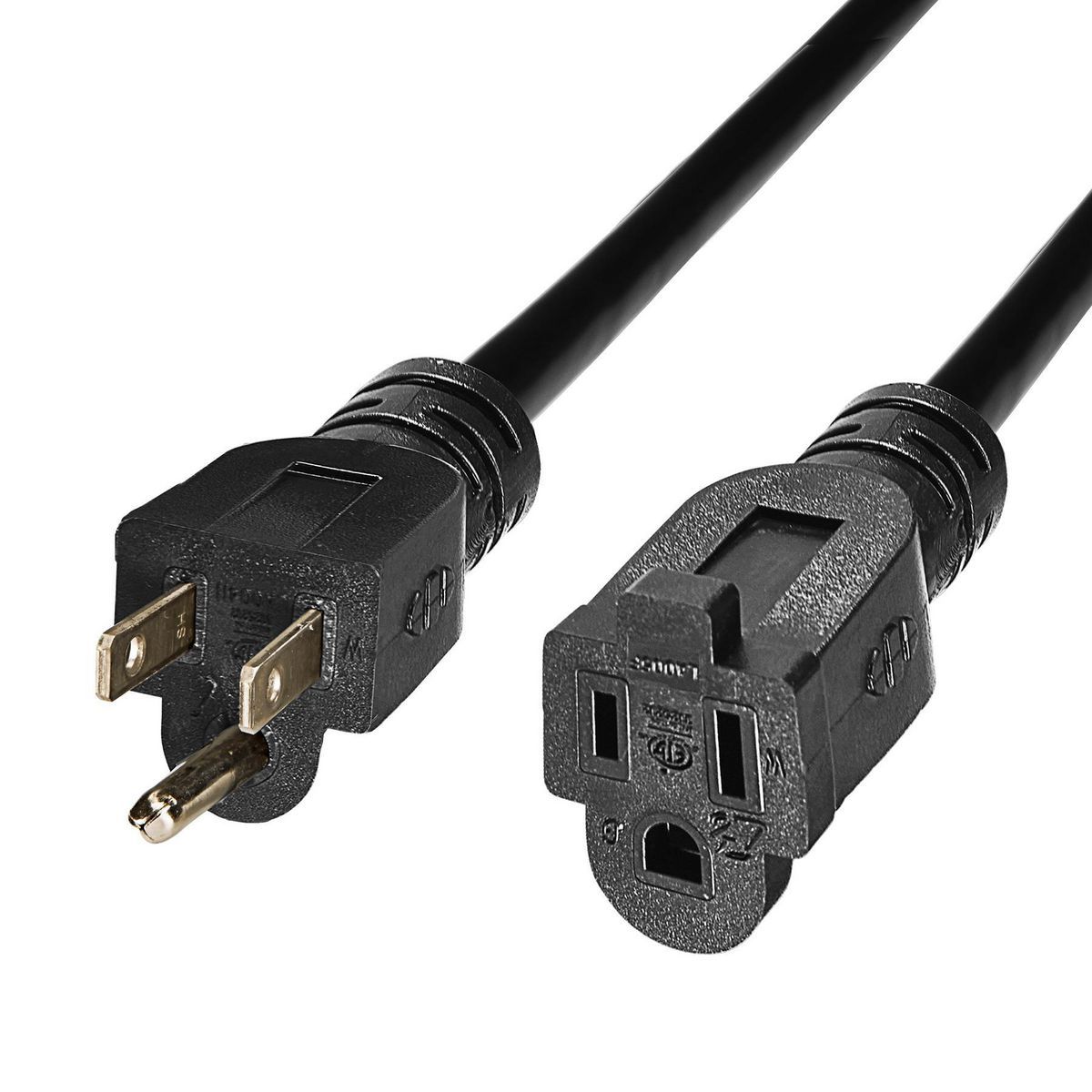 15 ft. 16/3 Gauge Indoor/Outdoor Extension Cord, Black X4261