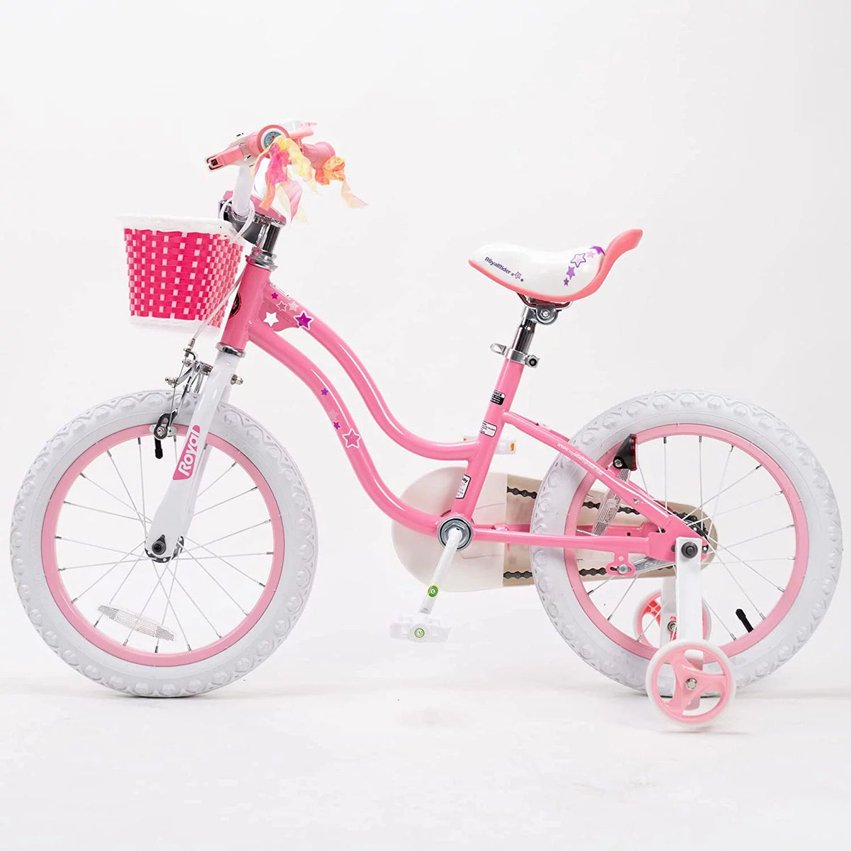 Blue 14 In Kids Bike with Basket and Training Wheels W848718