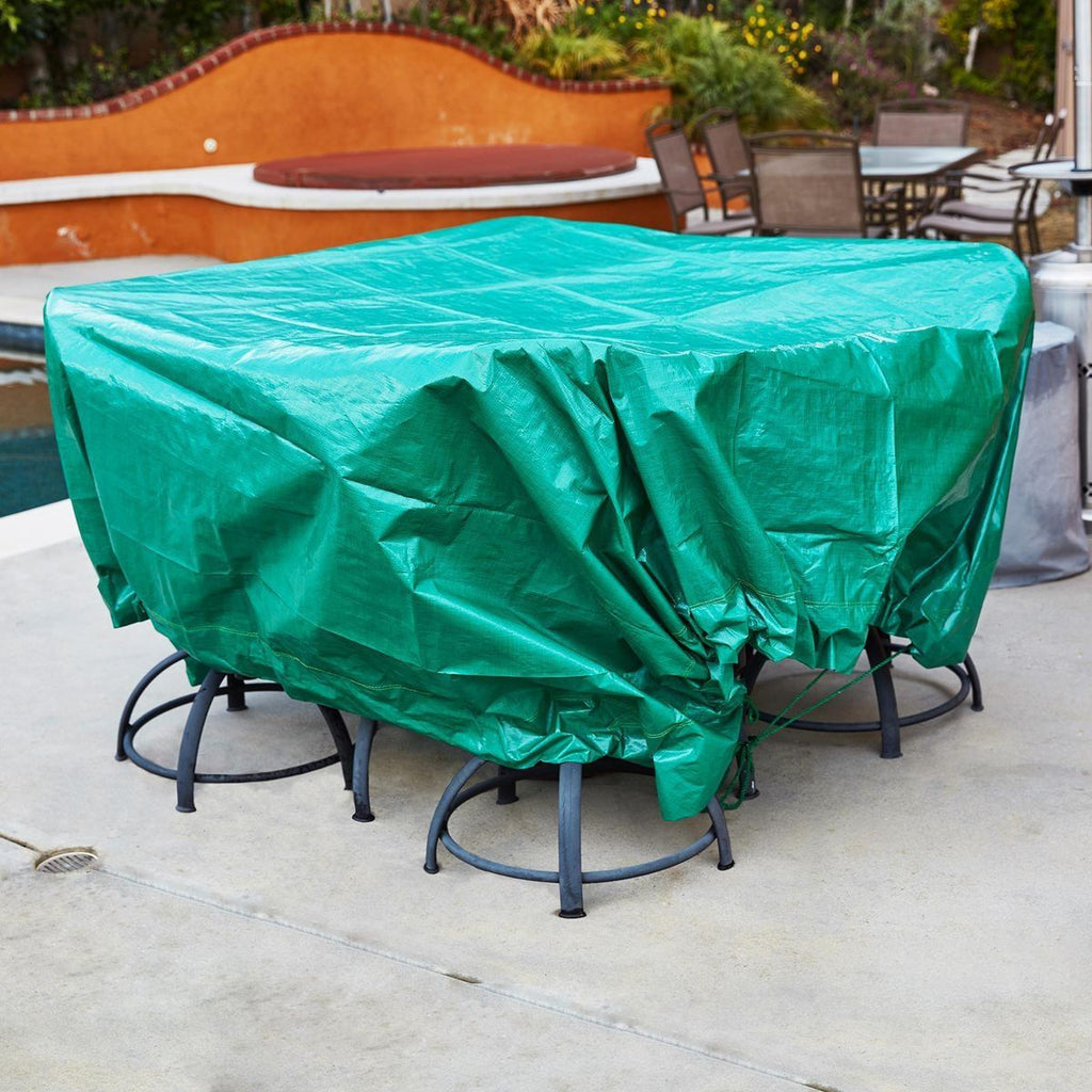 9 ft. x 9 ft. Weather-Resistant Drawstring Tarp F4083