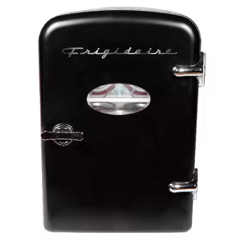 6-Can Retro Mini Fridge in Black I2717