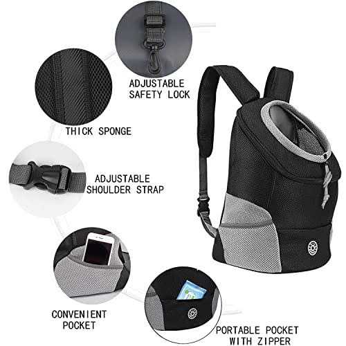 Dog Backpack Carrier Pet Carrier for Small Medium Dogs Breathable Adjustable with Safety Reflective Strips F378306