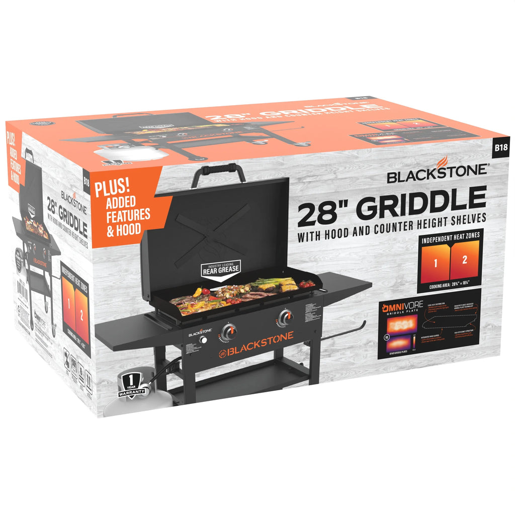 2-Burner 28” Propane Griddle with Hood J51069