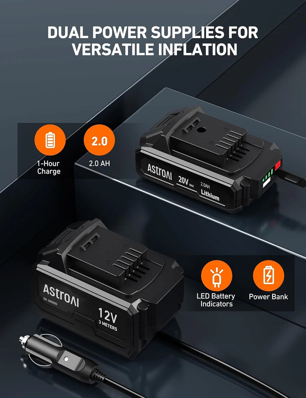 Cordless Car Air Pump 160 PSI C886