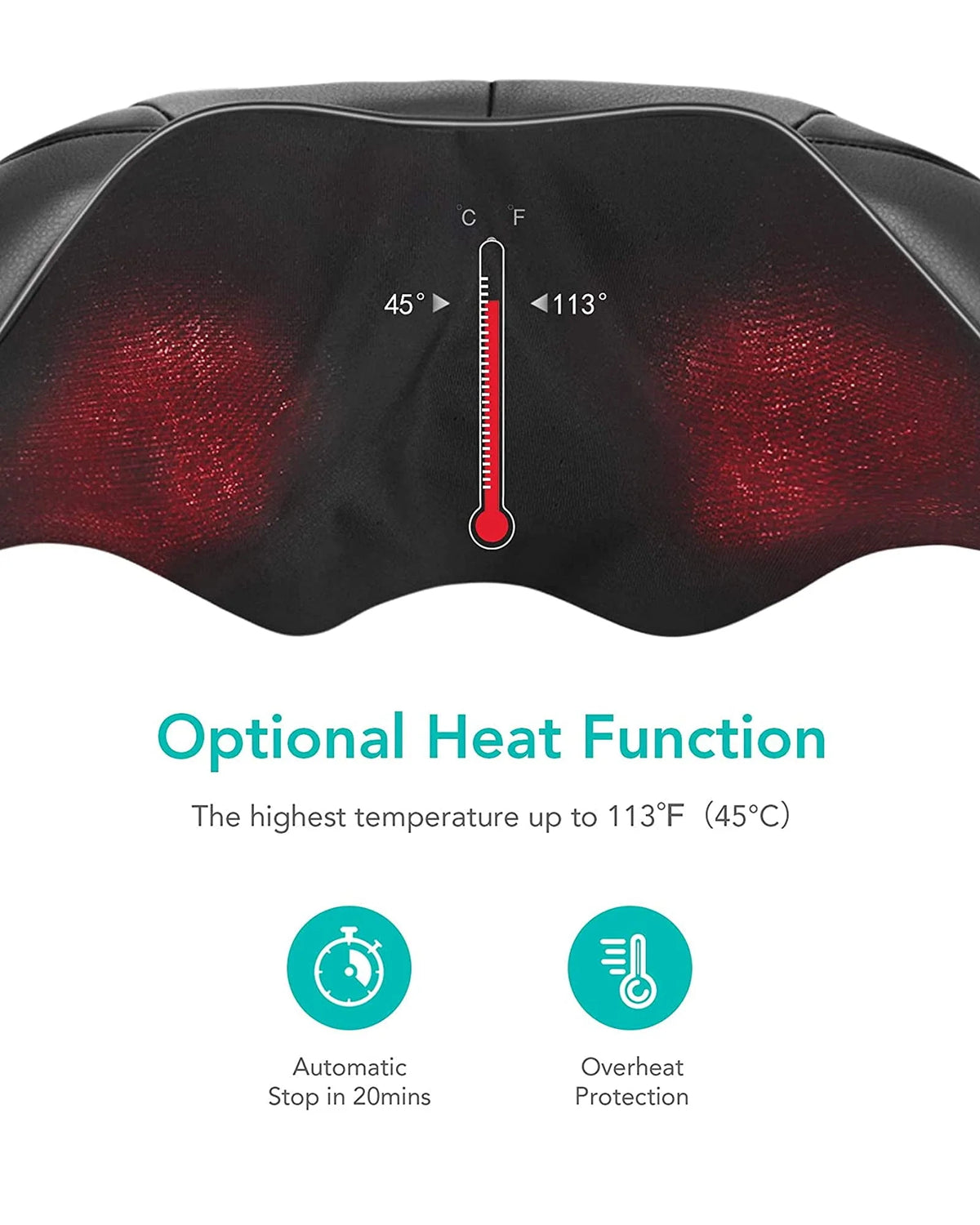 Shiatsu Back and Neck Massager with Heat N827166