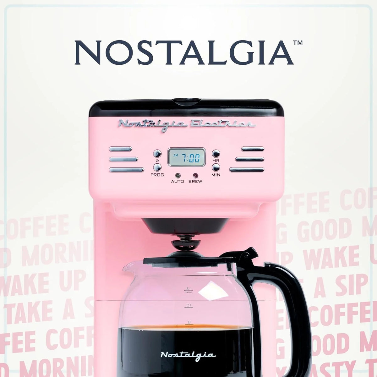 Red 12-Cup Programmable Retro Coffee Maker B504791