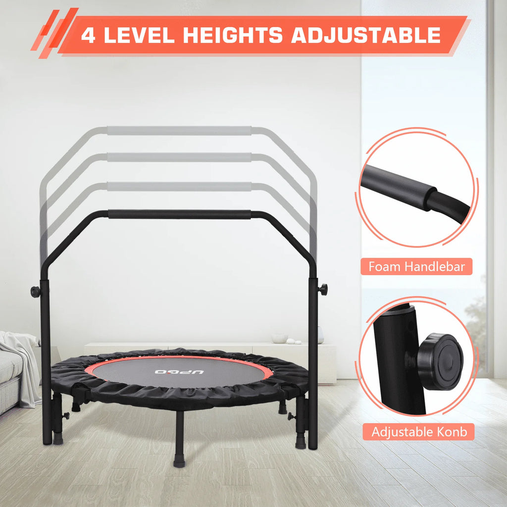 40 Foldable Fitness Trampoline with Adjustable Foam Handle D544