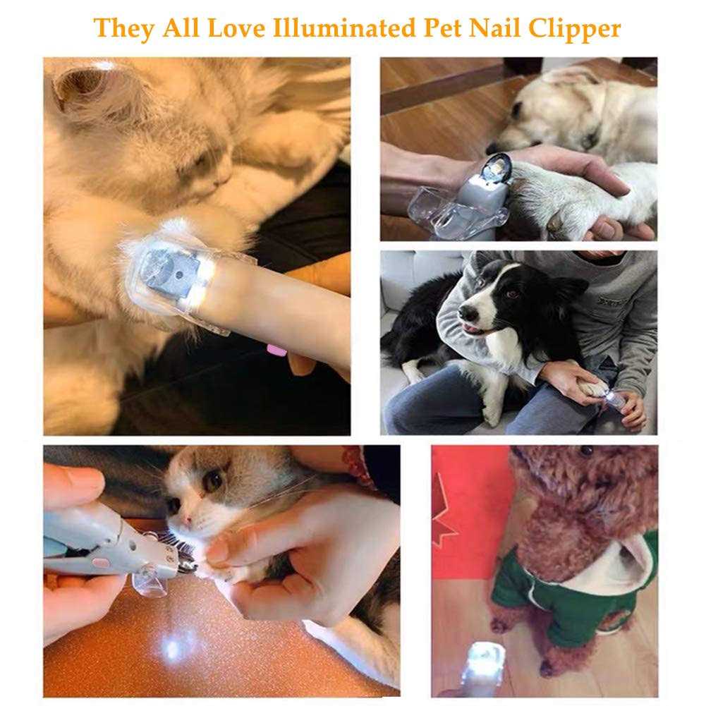 Illuminated Pet Nail Clipper with LED Light J95735