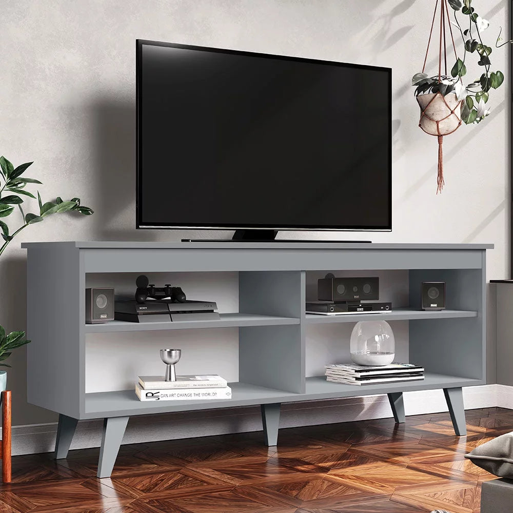 Black TV Stand with Storage Shelves H1503