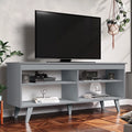Black TV Stand with Storage Shelves H1503