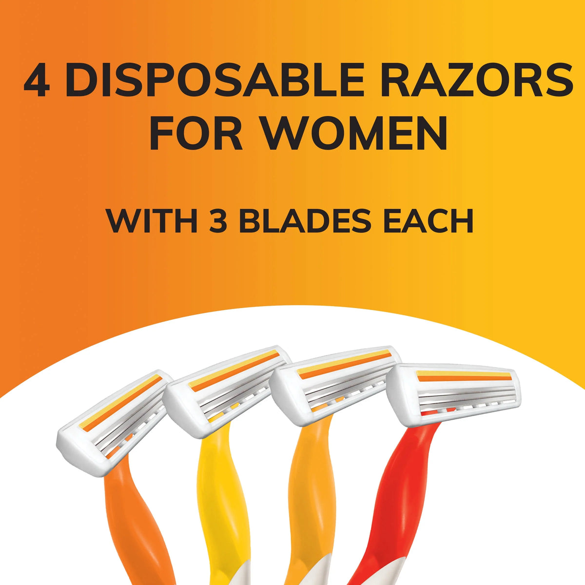 Disposable Razors 3 Blades 4-Count M36081