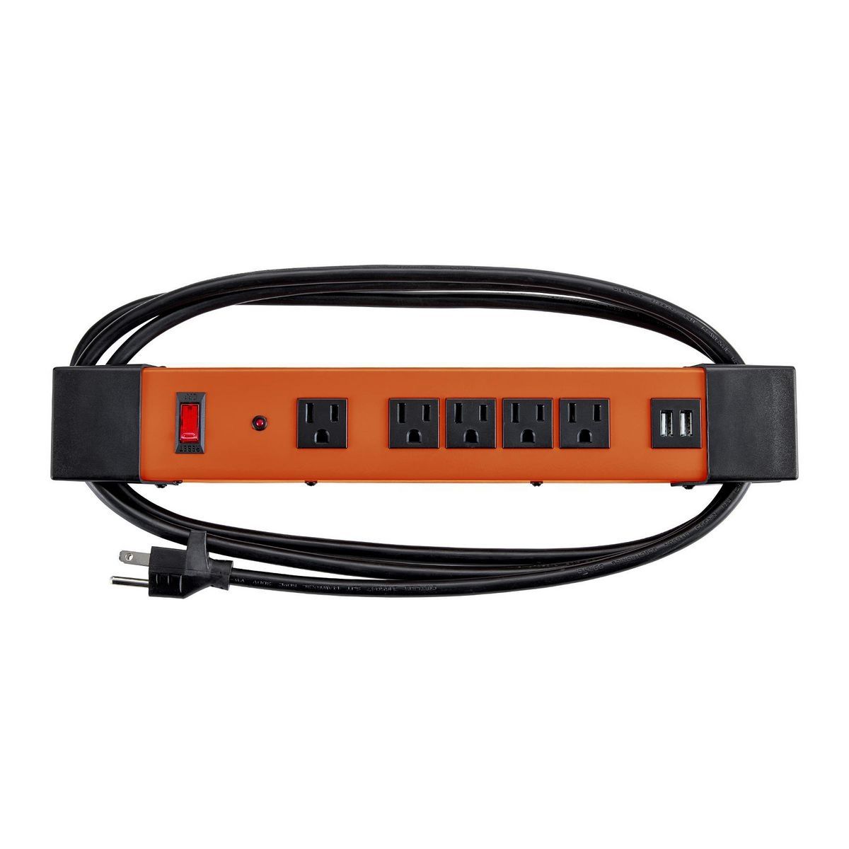 5-Outlet Magnetic Power Strip with 2 USB Ports F871