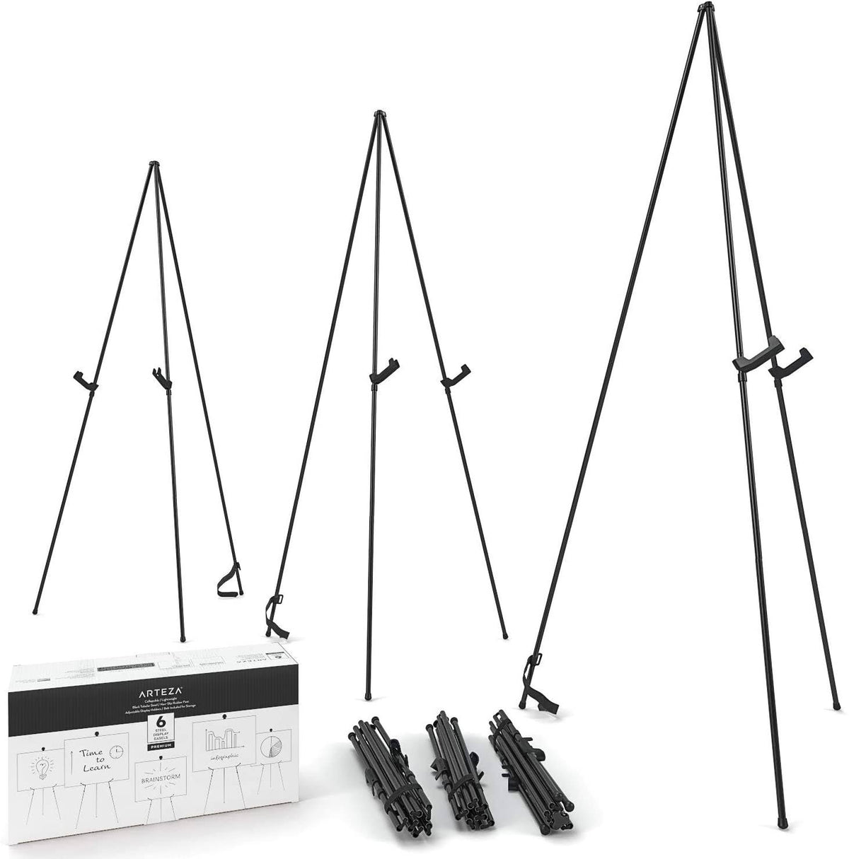 Black Steel Display Easel 6 Pack T826