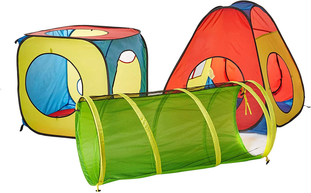 8 in 1 Pop Up Children Play Tent House with 4 Tunnel J30695