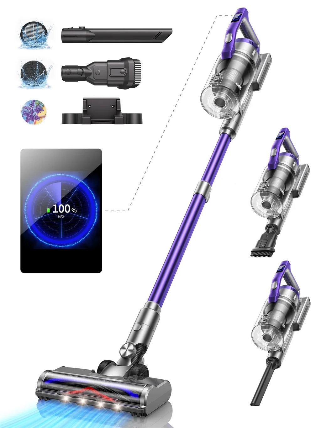 Cordless Stick Vacuum Cleaner 450W 33KPa Lightweight L47830