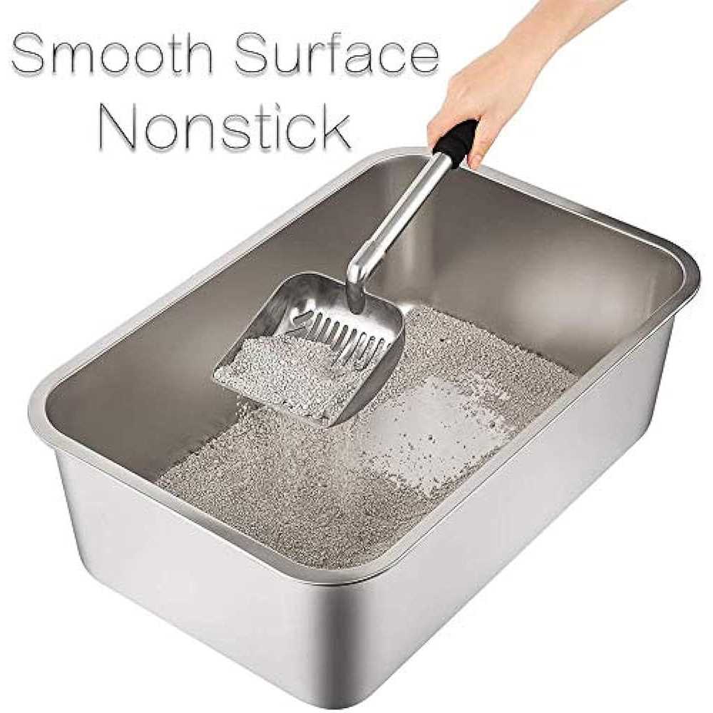 Stainless Steel Litter Box with High Sides P12256