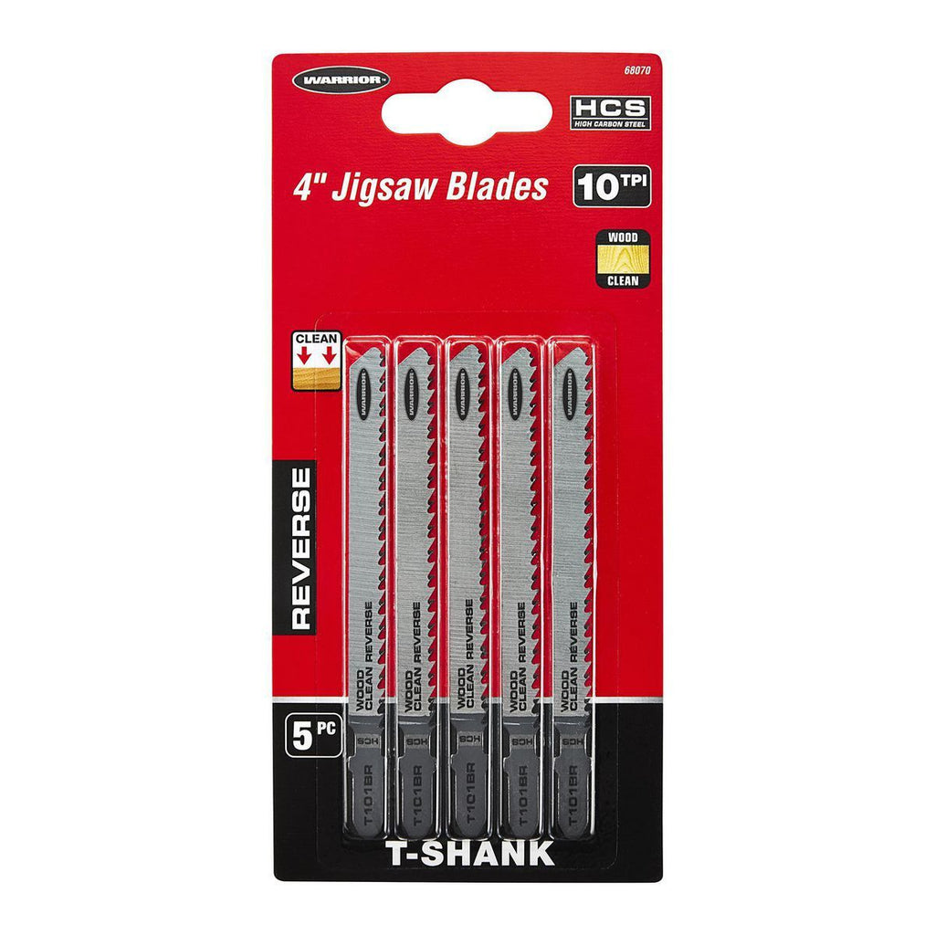 4 in. 10 TPI T-shank Jig Saw Blades, 5 Pack D604256