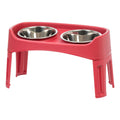 12 inch Elevated Dog Bowls with 2 Qt Stainless Steel Bowls S542043