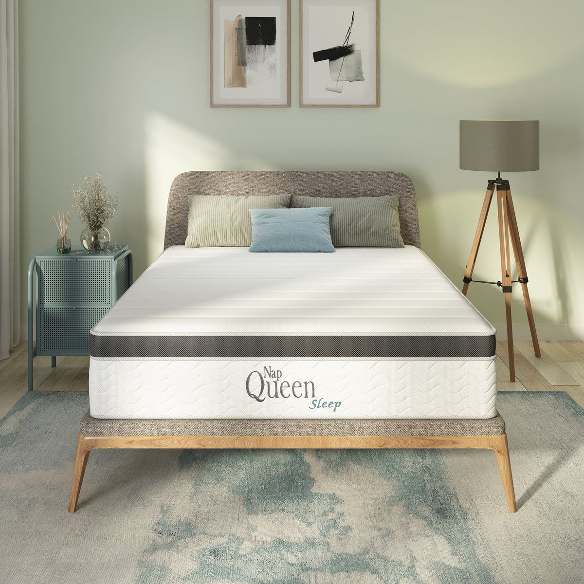 Queen 8” Hybrid Cool Gel Memory Foam and Coils Mattress Y807487
